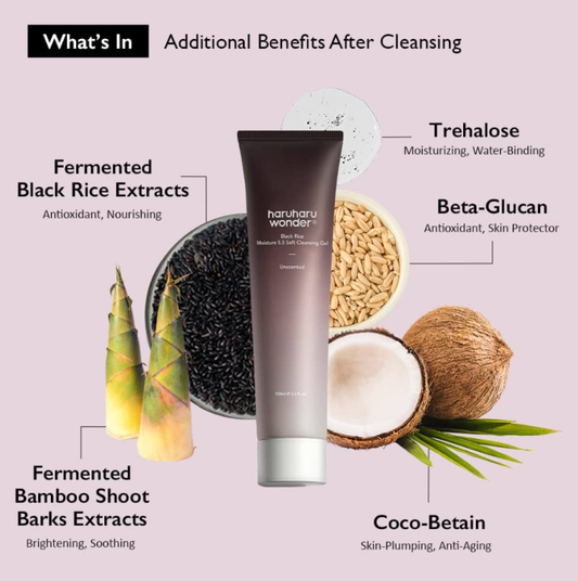 Haruharu Black Rice Moisture 5.5 Soft Cleansing Gel