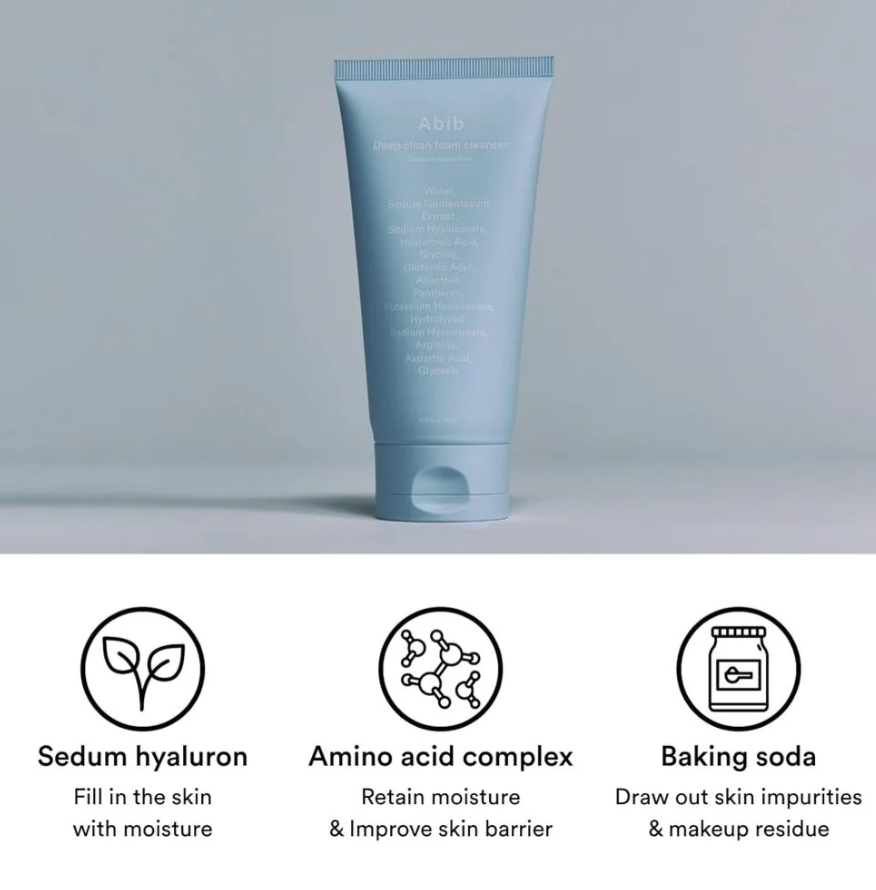 Abib Sedum hyaluronic foam Deep clean foam cleanser