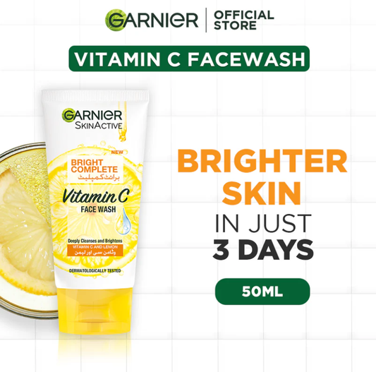 Garnier Skin Active Bright Complete Face Wash 50 Ml - For Brighter Skin